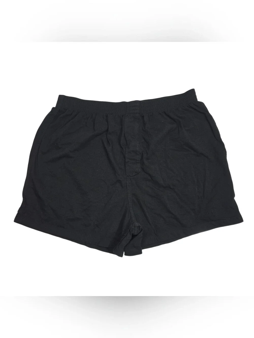 Men's Black Cotton Boxer Briefs — Comfortable Everyday Fit. Size L